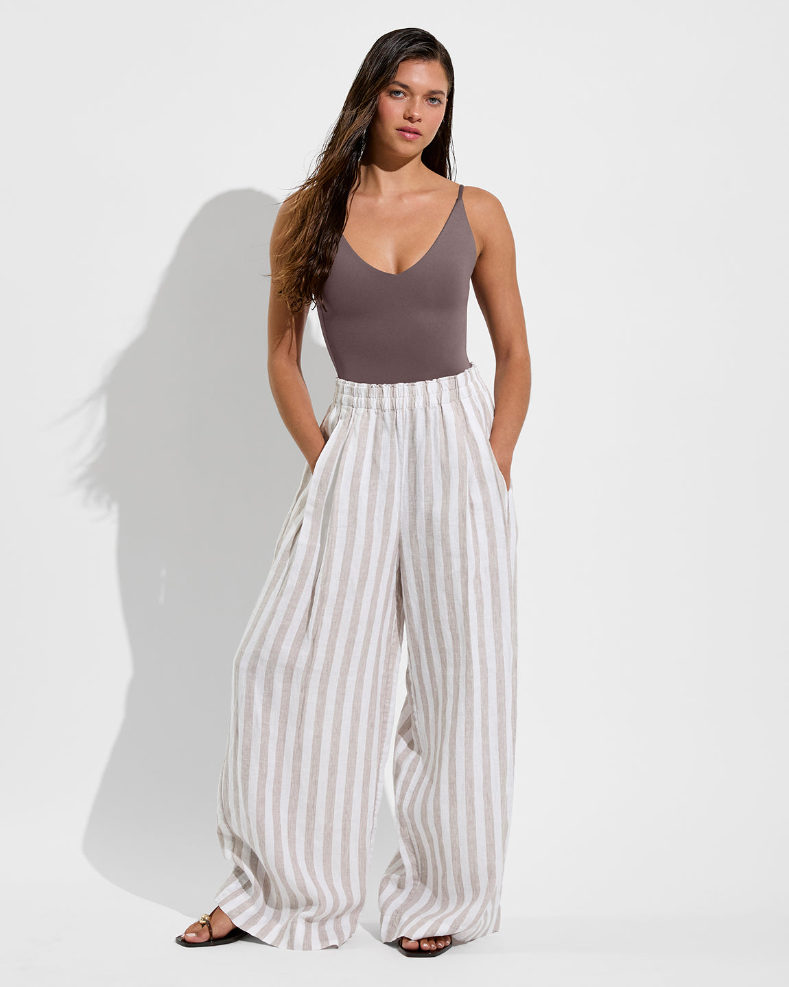 Sunday Suit - Stormy + Coastal Pant - Beach / Coconut (Size S)