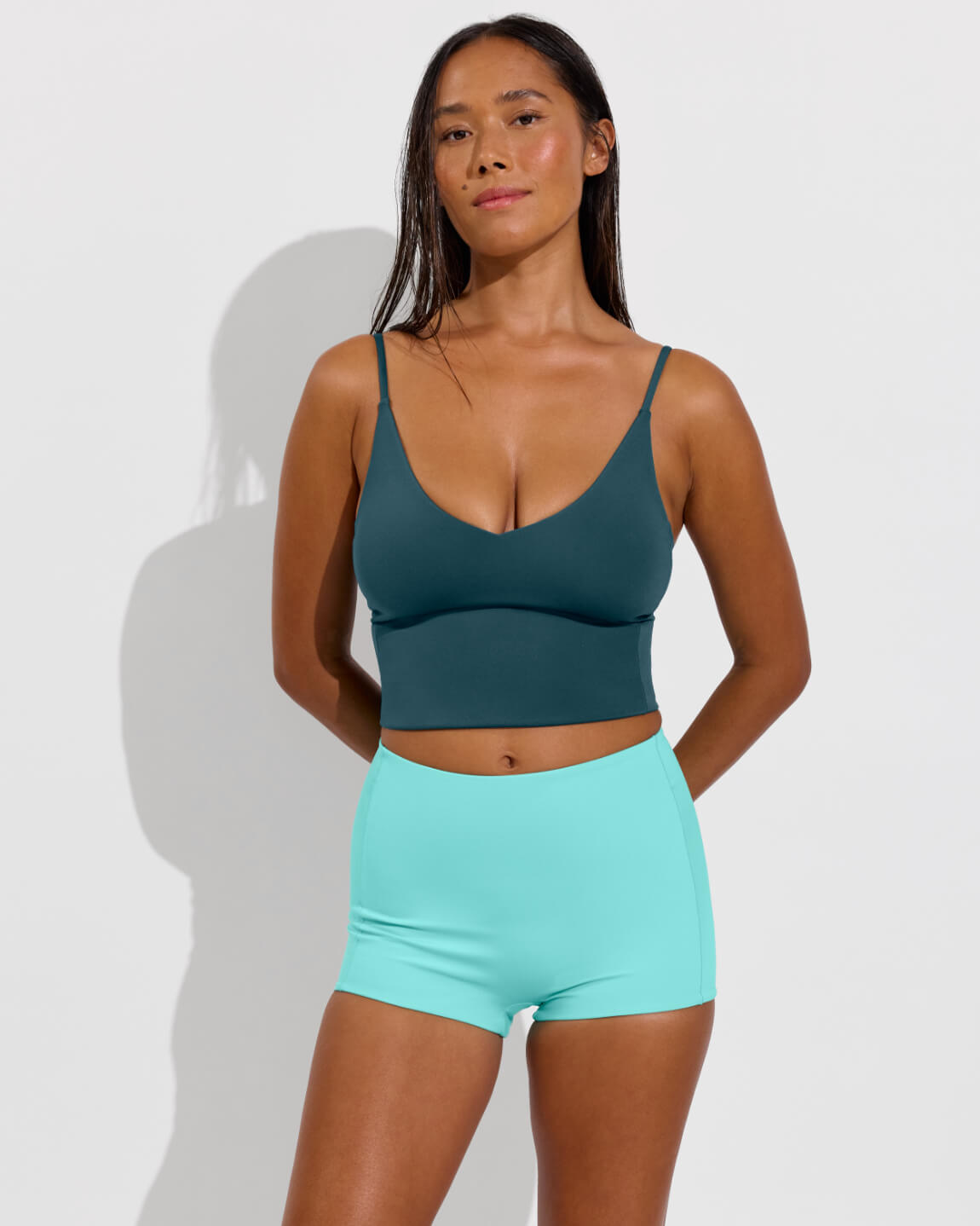 Sunday Tankini - Deep End + Hi Line Shortie - Drift (Size S)