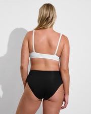 Sunday D+ Top - Coconut (36DD, Size L) + Hi Hi Bottom - Jet (Size L)