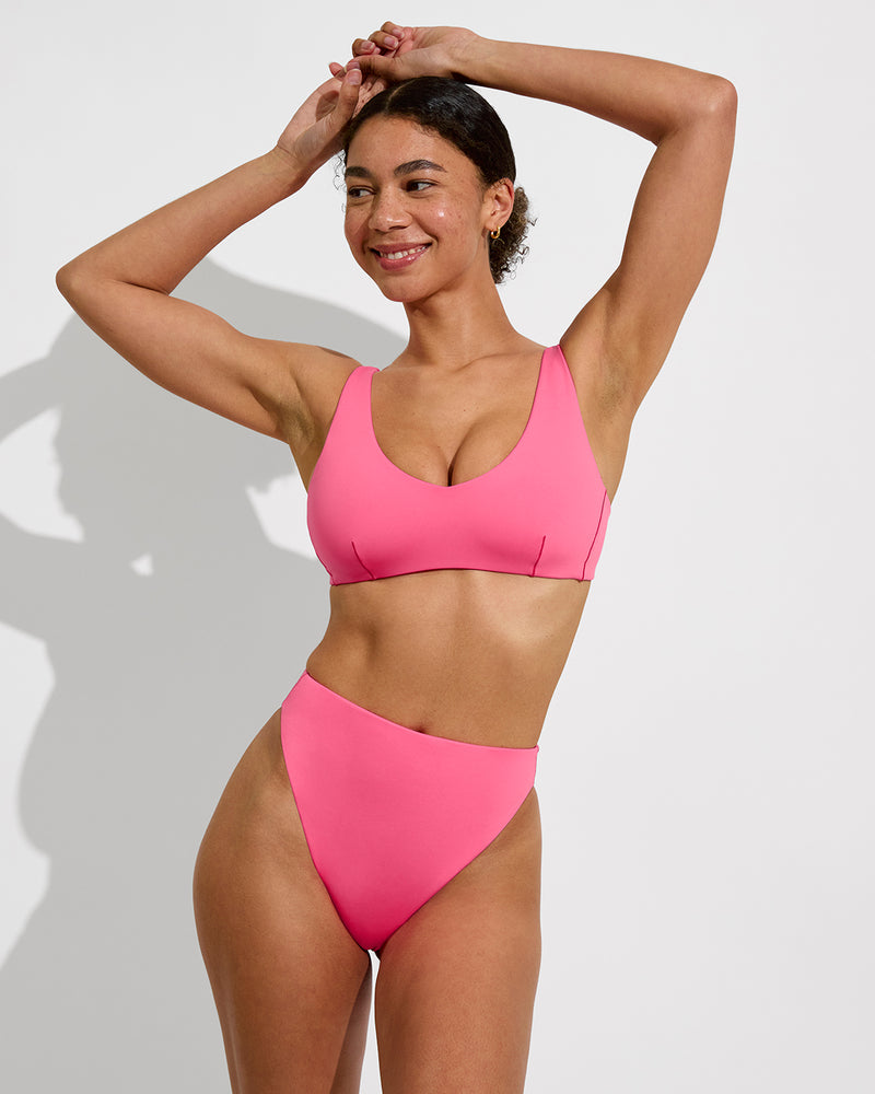 Sunday Top D+ (32D, Size S) + Super Hi Hi Bottom - Zinc (Size S)