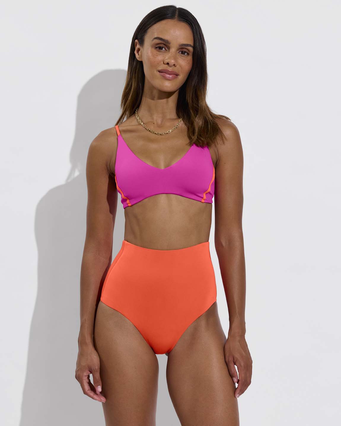 Sunday Top - Hot / Aperol + Hi Tide Bottom - Aperol (Size S)