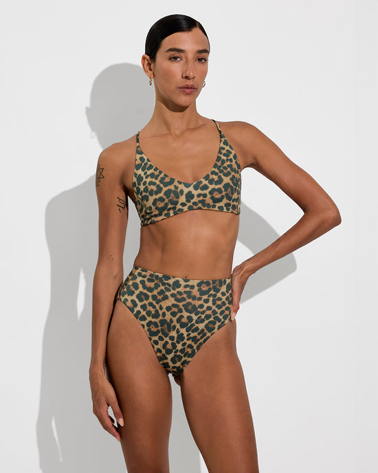 Sunday Top + Hi Hi Bottom - Brushed Leopard (Size S)
