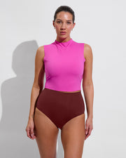 Rays Sleeveless Top - Hot + Hi Tide Bottom - Jam (Size L)