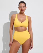 Sunday Top D+ (34DD, Size L) + Hi Tide Bottom - Mango (Size L)