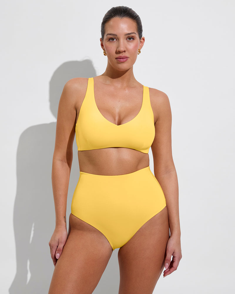 Sunday Top D+ (34DD, Size L) + Hi Tide Bottom - Mango (Size L)