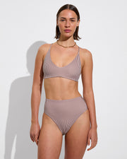 Sunday Top + Hi Hi Bottom - Tiki / Holiday Stripe (Size S)