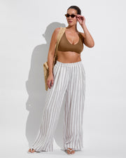 Sunday Top D+ (34DD, Size L) - Tan Lines + Coastal Pant - Beach/Coconut (Size L)
