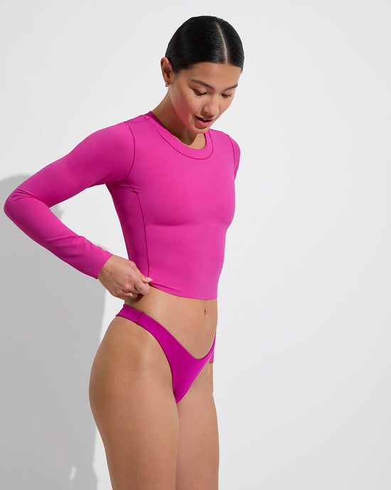 Sunseeker LS Top - Hot + Backside Thong - Aloha (Size S)