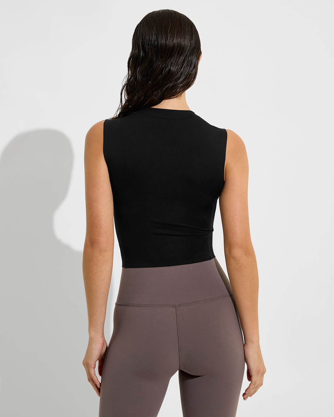 Sunseeker Sleeveless Top - Jet + Super Moves Tight - Stormy (Size S)