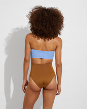 Tubular Top - Blue Skies + Hi Tide Bottom - Tan Lines (Size S)