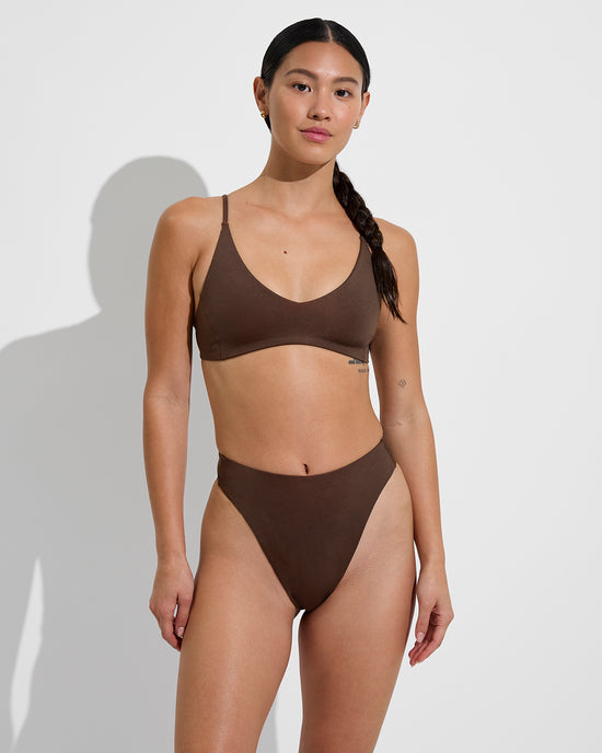 Sunday Top + Throwback Thong - Cold Brew (Size S)