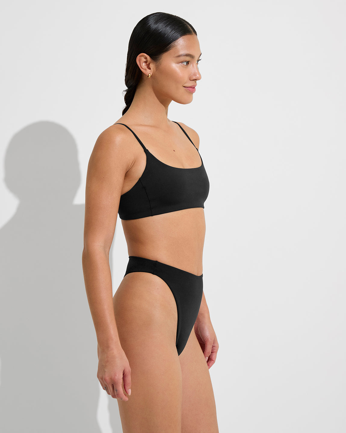 Pool Days Top + Throwback Thong - Jet (Size S)