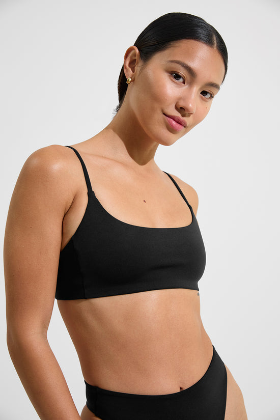 Pool Days Top + Throwback Thong - Jet (Size S)