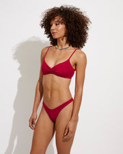 Wave Top + Backside Thong - Pepper (Size S)