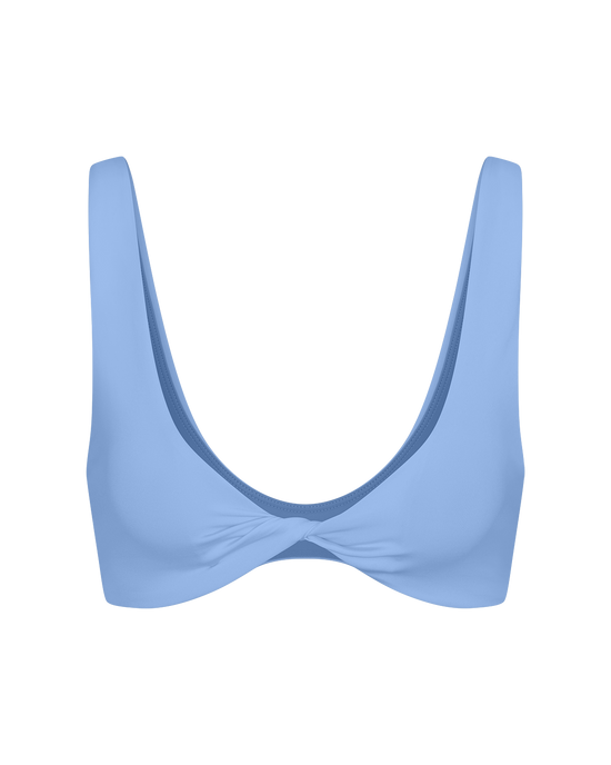 Twisted Plunge Top - Blue Skies