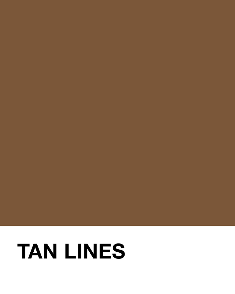Solid tan color swatch with 'TAN LINES' text at the bottom.