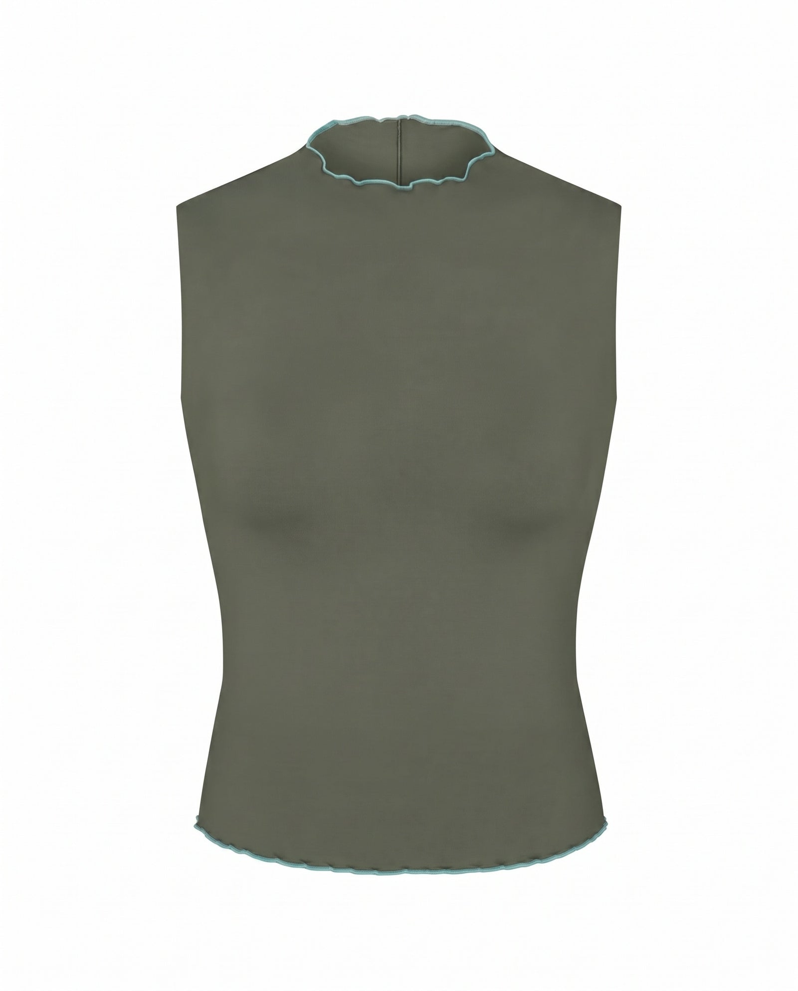 Rays Sleeveless Top *Long *Wavy - Agave / Drift