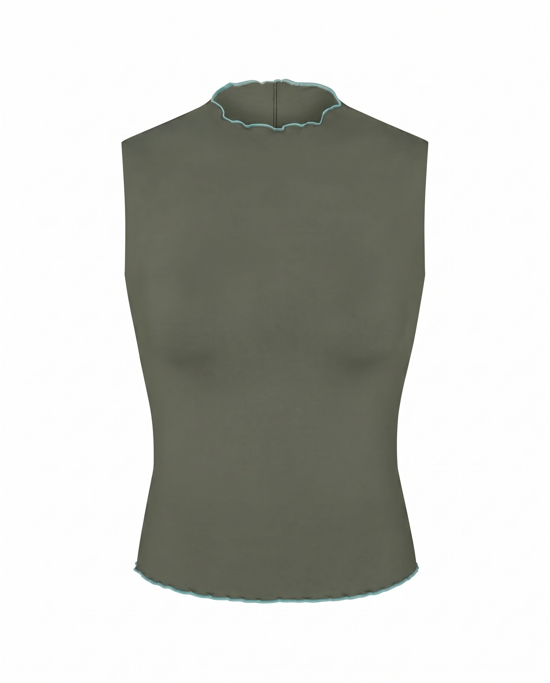 Rays Sleeveless Top *Long *Wavy - Agave / Drift
