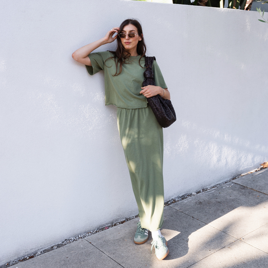 Swell Boxy Tee + Swell Skirt - Cactus (Size S)