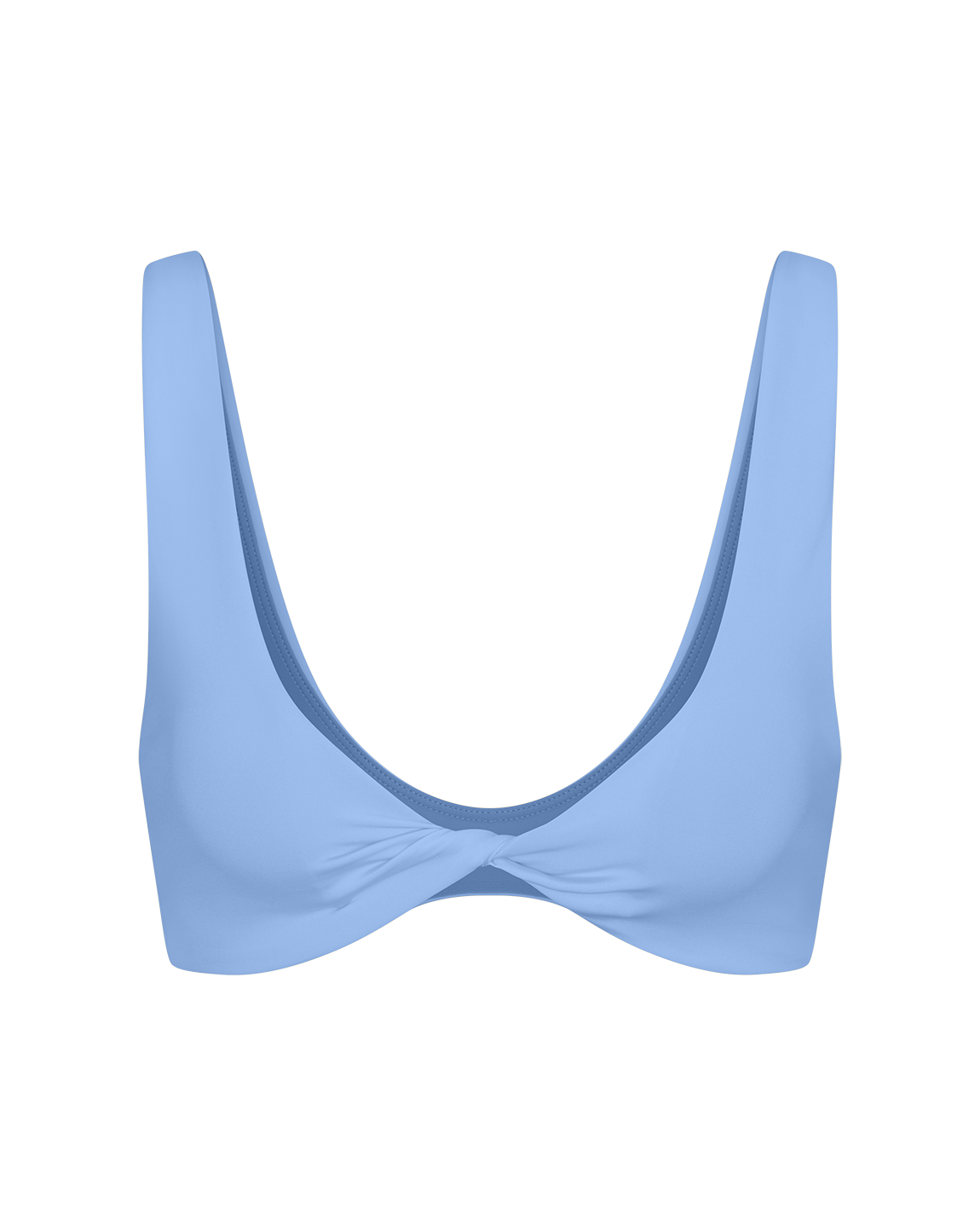 Twisted Plunge Top - Blue Skies