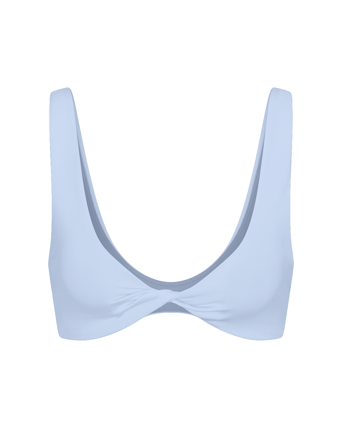 Twisted Plunge Top - Blue Skies 