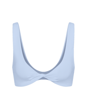 Twisted Plunge Top - Blue Skies 