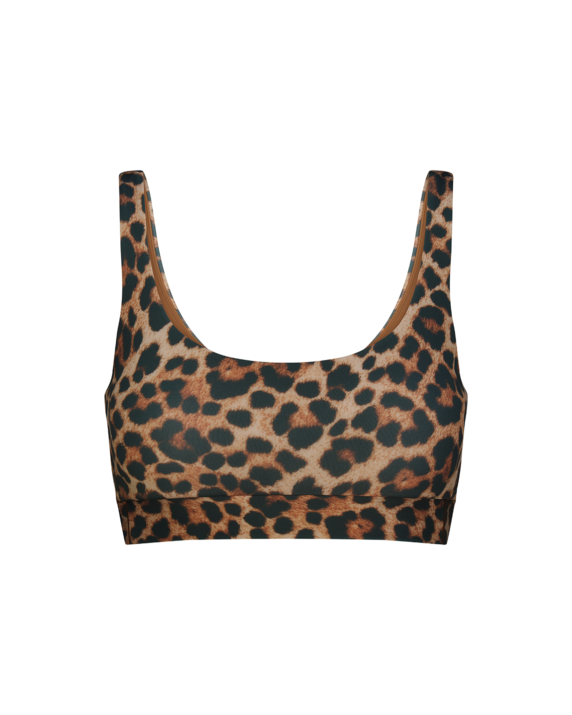 Double Scoop Top - Brushed Leopard