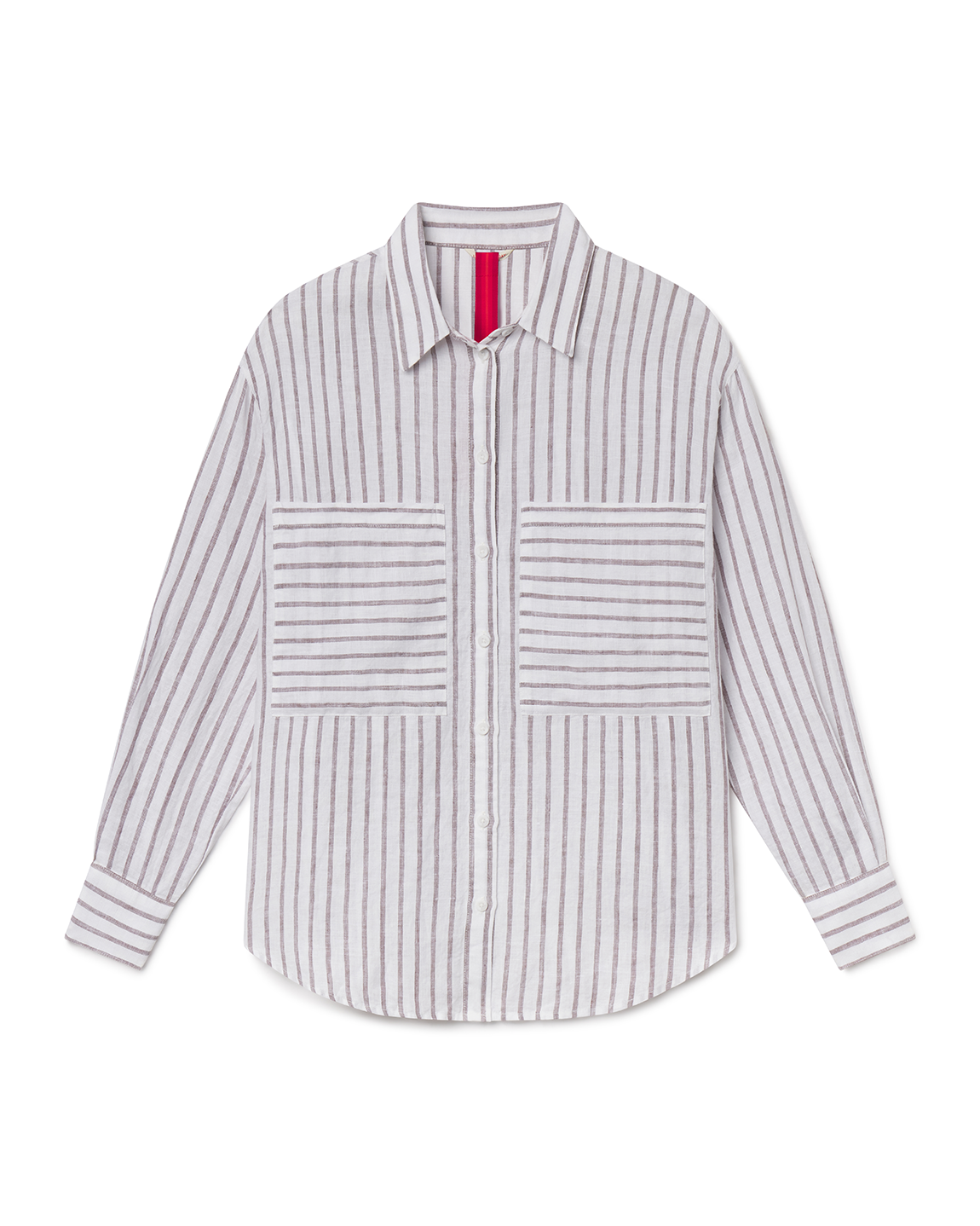 Getaway Button Down - Classic Stripe: Stormy / Coconut