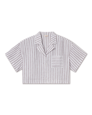 Leisure Shirt - Classic Stripe: Stormy / Coconut