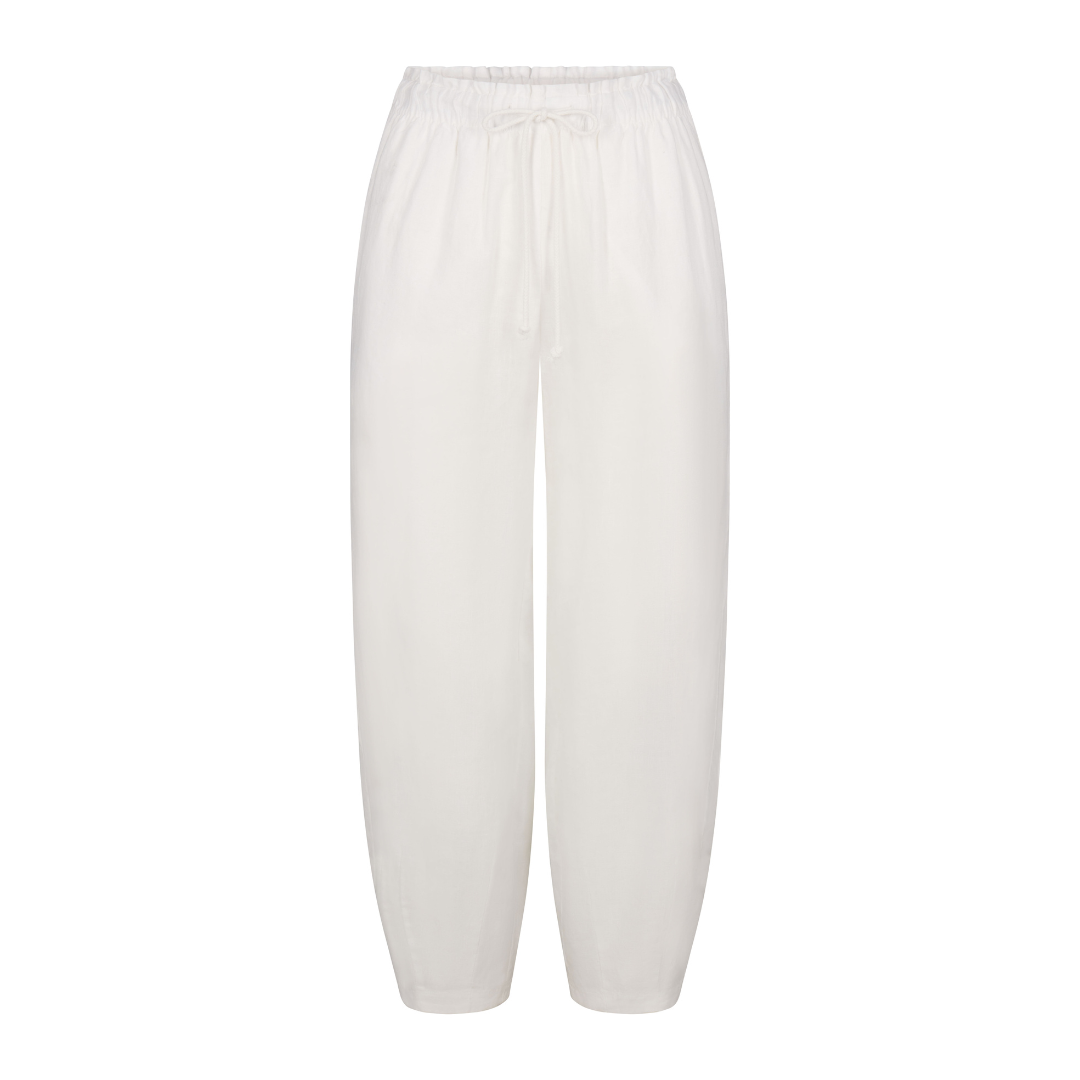 Getaway Pant - White Linen Pant – Left On Friday