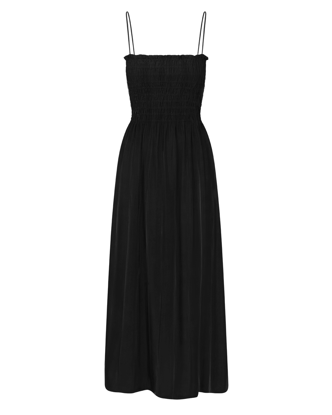 ★韓国人気★Rest & Recreation★HOOD MAXI DRESS Cabana Maxi Dress - Black Sport Silk Dress – Left On Friday
