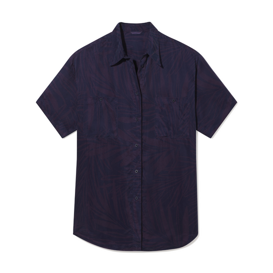 Day Trip Button Down - Palm Fronds Sprint