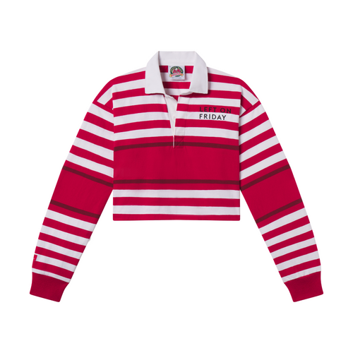 League Shirt Cropped - Red / White Multi Stripe