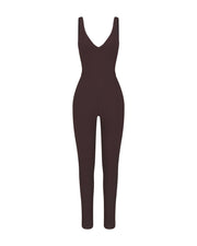 Plunge Playsuit 27" Rib - Cold Brew