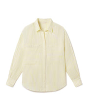 Getaway Button Down - Bungalow Stripe: Melt / Coconut