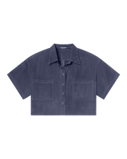 Day Trip Button Down *Cropped - Varsity