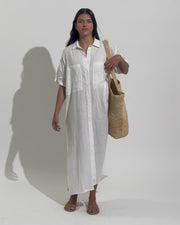 Getaway Shirt Dress - Coconut