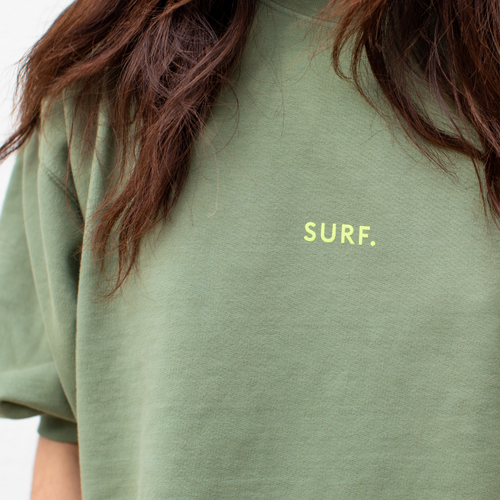 Sports & Rec Sweatshirt *Games - Cactus / Surf + Hi Hi Bottom - Limeade (Size S)
