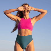 Hi Dive Top - Hot + Hi Hi Bottom - Deep End (Size S)