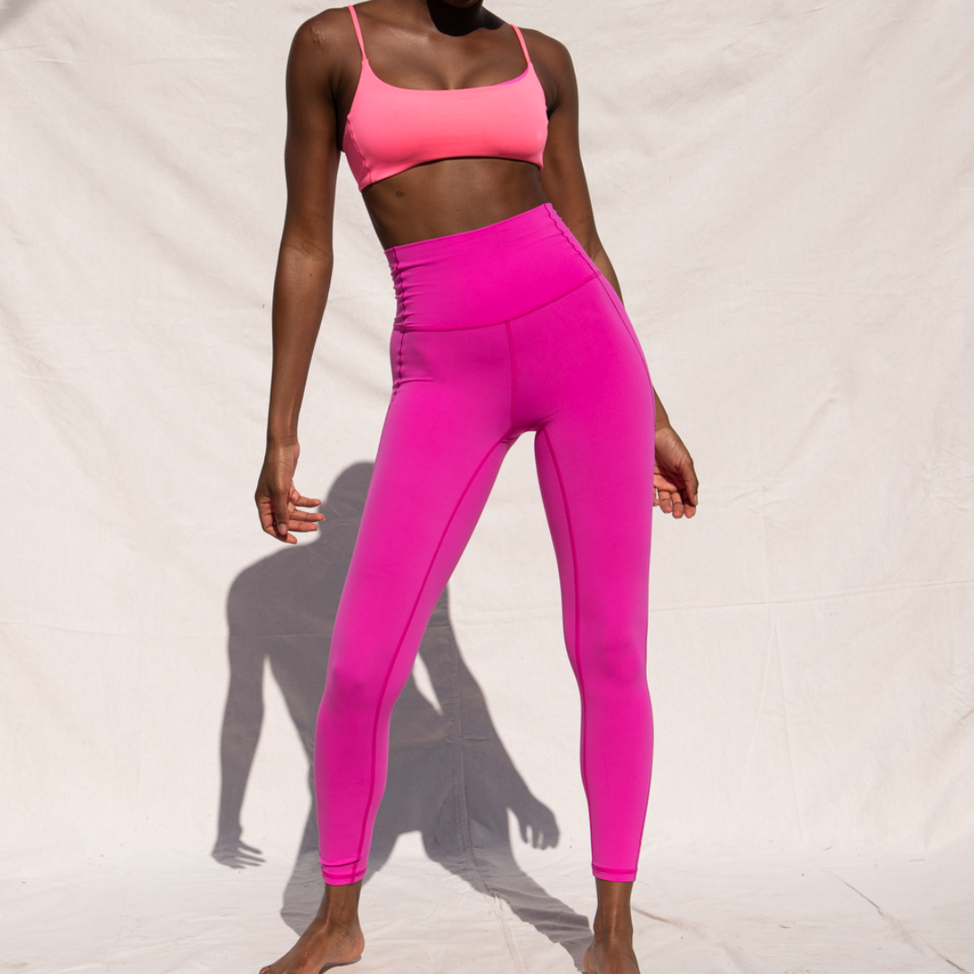 HIIT ruched leggings in pink - ShopStyle