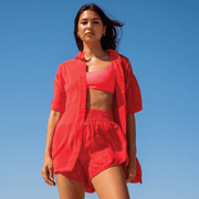 Day Trip Button Down - Sweet Chili Heat (S/M) + Pool Days Top - Rescue (Size S) + Day Trip Short - Sweet Chili Heat (Size S)