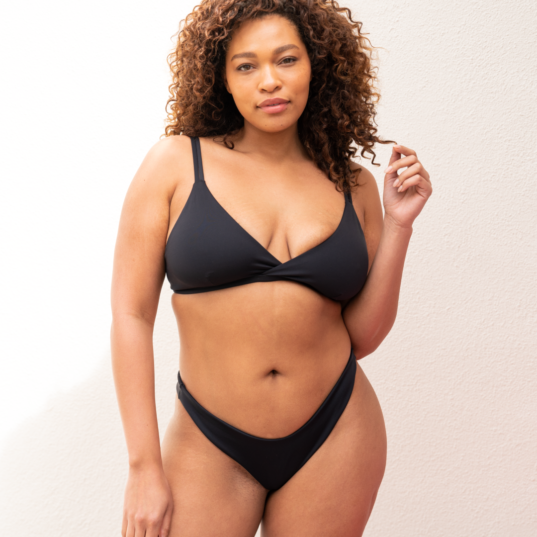 Sweet Victory Top D (36D) + Backside Thong - Jet (Size L)