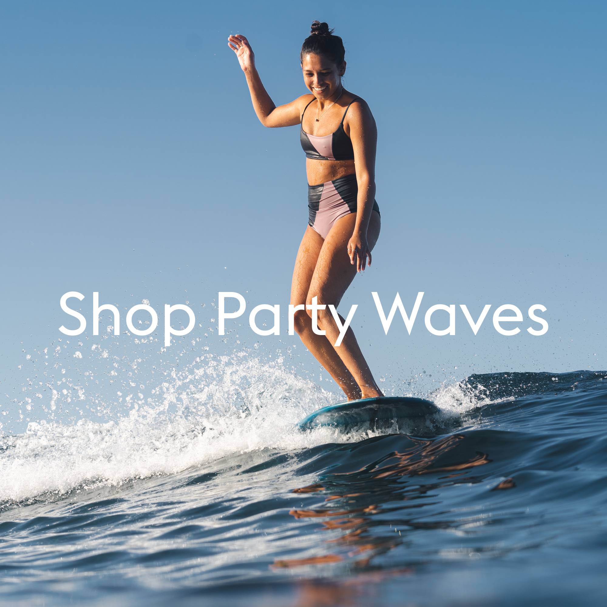Shop Party Waves: Pool Days Top + Hi Tide Bottom - Jet/Mauve It Mauve It